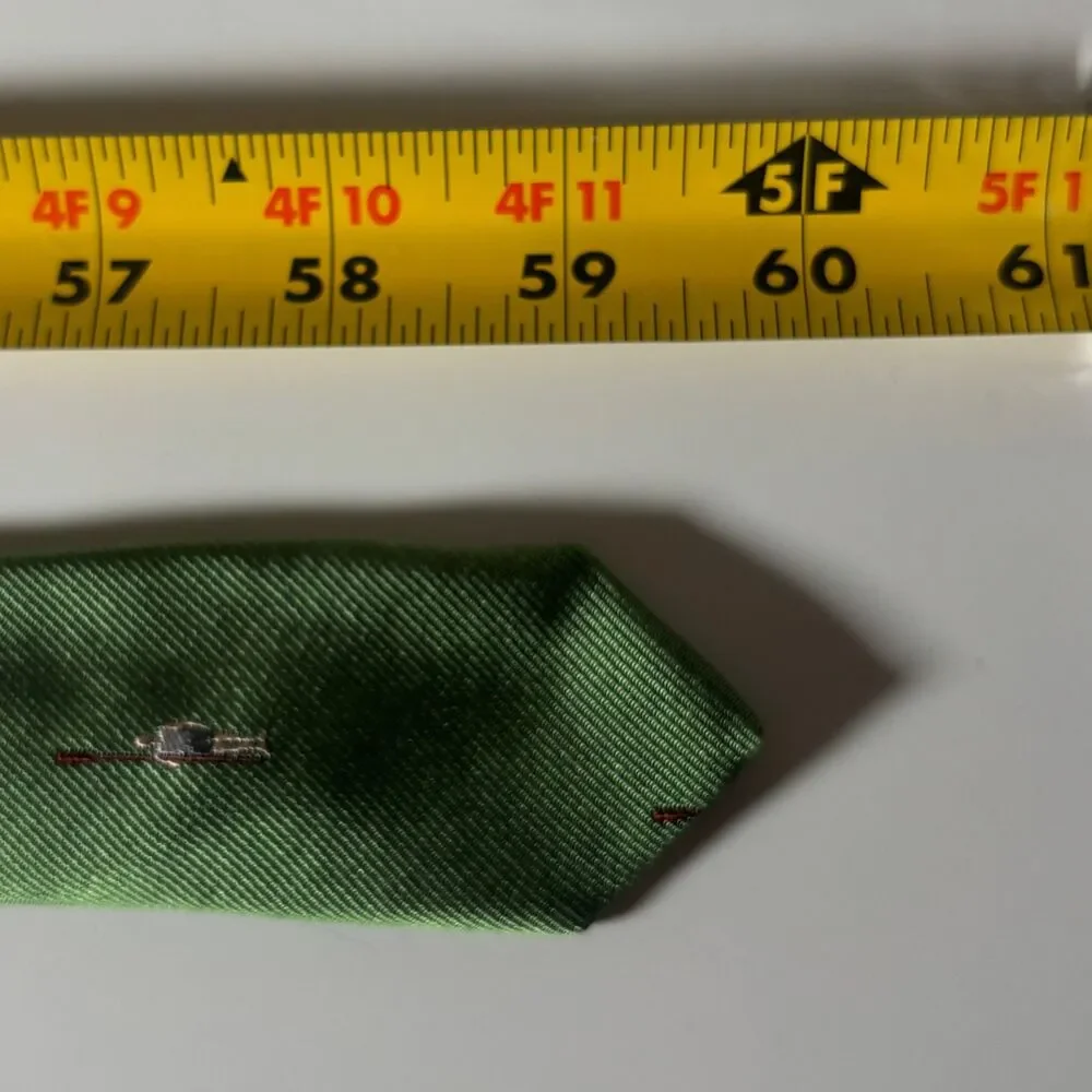 J.Crew Green Neck Tie Oarsman Logo
